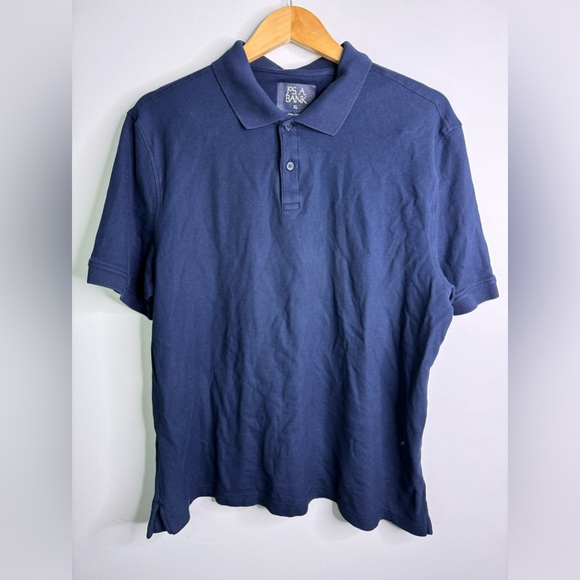 Jos. A. Bank Traveler Polo Shirt Men XL Traditional Fit Blue Short Sleeve GHV7. - Picture 2 of 5